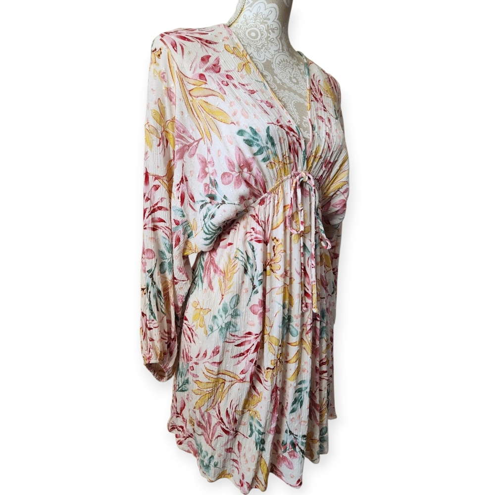 First Love Floral Boho Beachy Coastal Cowgirl Floral Dress Size M